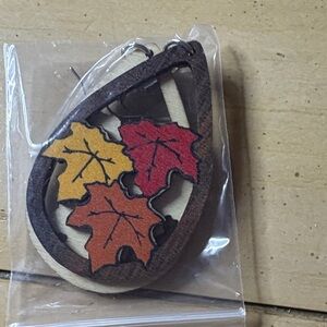 Autumn Leaf Teardrop Earrings